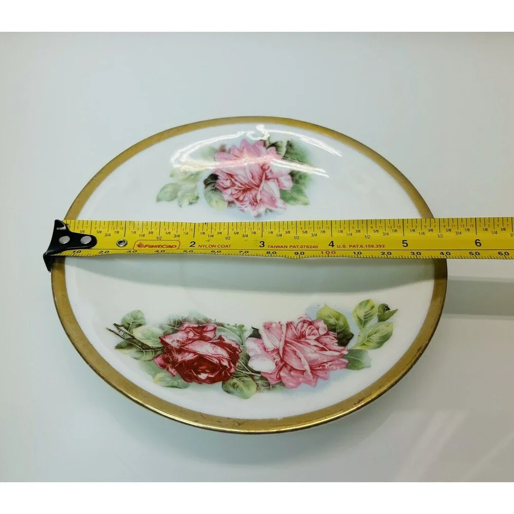 Zeh, Scherzer & Co Bavaria Plate Saucer Pink Roses Flowers Gold Trim 5.5” VNTG